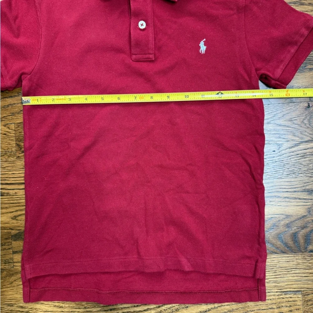Polo by Ralph Lauren Boys Maroon/ Burgundy Pique Polo Shirt Size 6